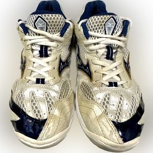 MIZUNO WAVE SPIKE 11 VS-1 SNEAKERS NAVY WHITE 8.5 fits like 8 Athletic Sports
